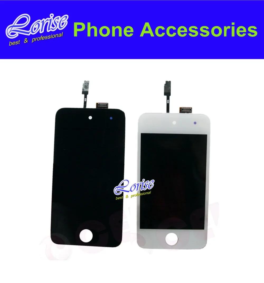Full Original 1PC For iPod Touch 4 4G LCD Black white LCD Display Touch screen Digitizer