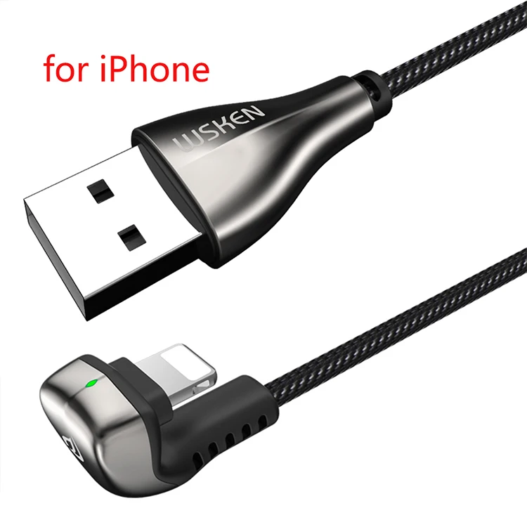 WSKEN u-образный USB кабель для iPhone зарядное устройство usb type C провод для быстрого заряда для samsung huawei USB C кабель type C USB C шнур - Цвет: for iPhone