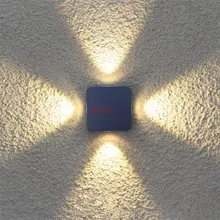 4x1 Вт настенный светильник напольный водонепроницаемый hotel бра 4 Вт светодиодные светильники современный минималистский инженерно Открытый Box настенный светильник 2 шт