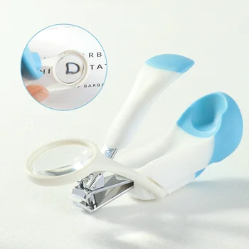 

1pc Children Pocket Finger Toe Nail Clipper Cutter with Magnifying Glass Trimmer Manicure Pedicure Care Scissors Tools