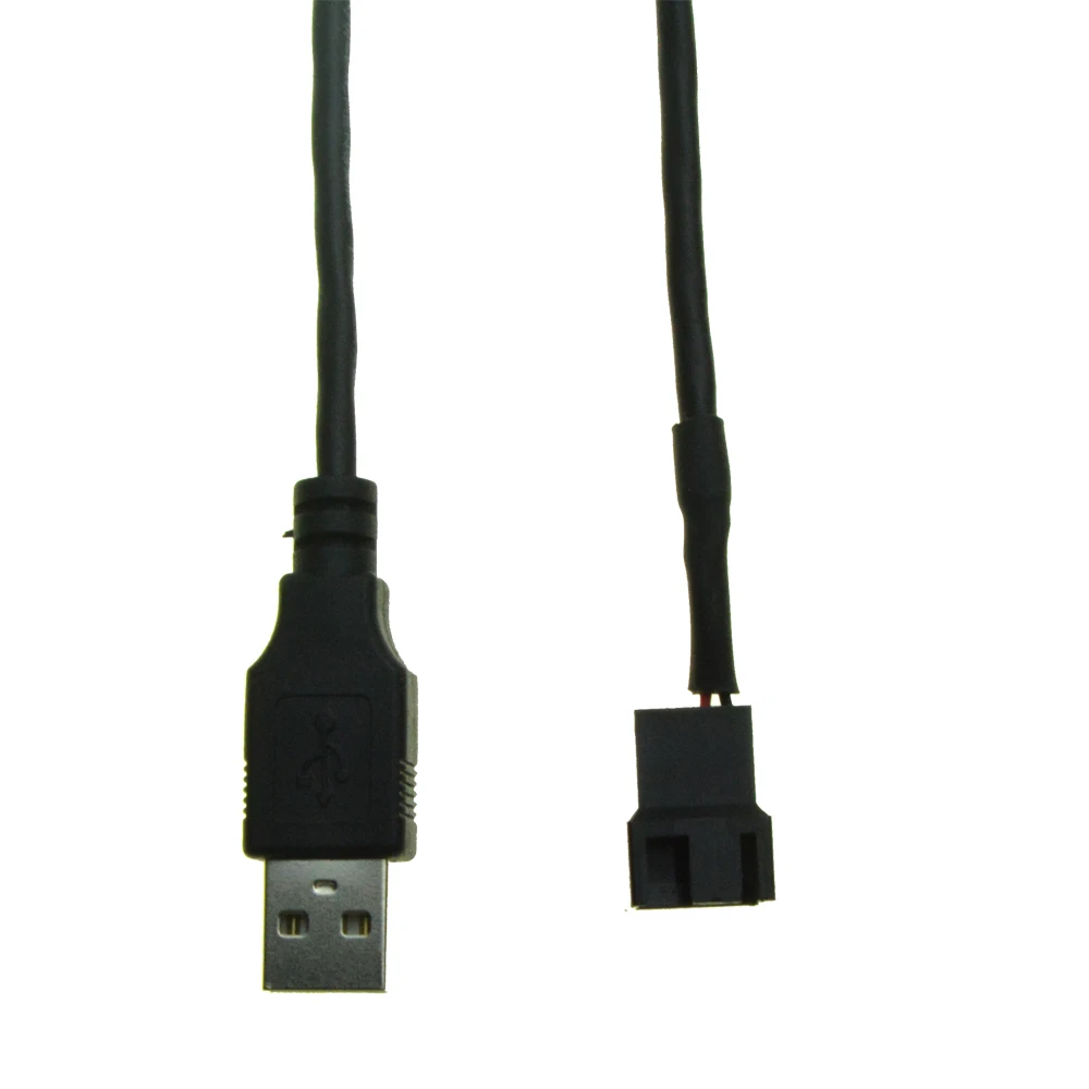 Usb إلى 4pin 3pin أنثى pc مروحة تبريد تحويل كابل usb2.0 إلى 3 دبوس ذكر موصل الكمبيوتر مروحة امدادات الطاقة الخارجية 5 فولت كابل