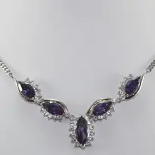 Горячее предложение! Распродажа! Модные ювелирные изделия Nobby фиолетовый инкрустация Кристалл+ 18kgp ожерелье