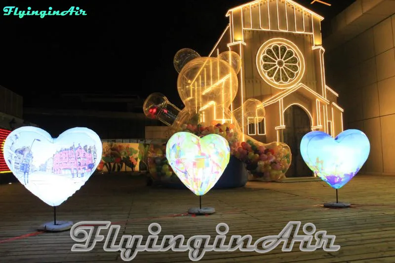 

Valentine's Day Lighting Inflatable Heart Light Balloon with Custom Printing