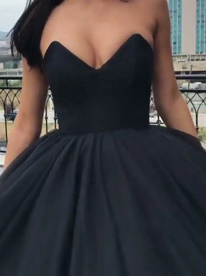 Black ball gown prom dress 175