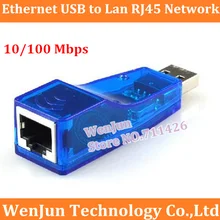 Ethernet USB к локальной сети RJ45 сетевая карта адаптер 10/100 Мбит/с для портативных ПК-голубом цвете для детей возрастом от 5 шт./лот
