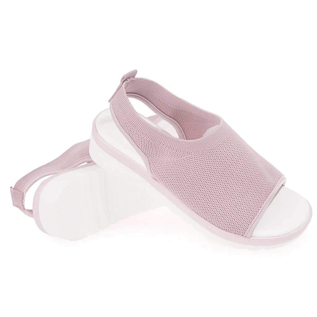 woman sandals summer Breathable Comfort Hollow Out Platform Sandals Mesh sandals women Elastic band wedges shoes for women