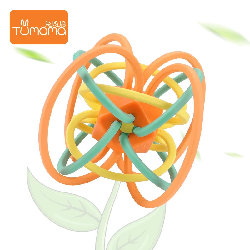 Tumama Baby Rattles Silicone DIY Educational Multilateral Rattle Ball With Rattles For Baby Handbell With Teether For Newborns Tumama Baby Rattles Silicone DIY Educational Multilateral Rattle Ball With Rattles For Baby Handbell With Teether For Newborns