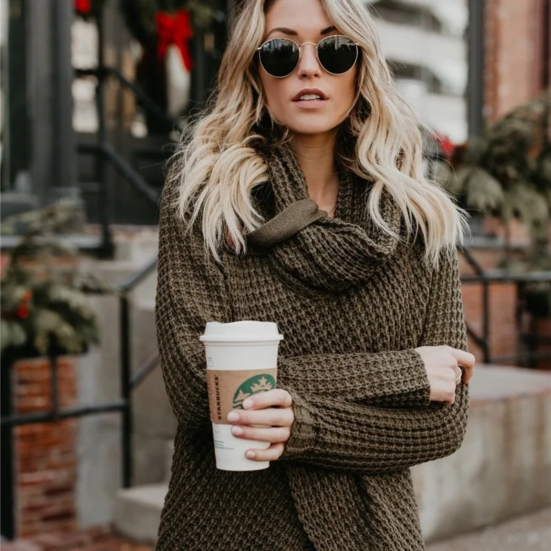 women sweater kniited turtle neck ladies sweater size S to XL