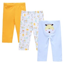 Штанишки для малышей мальчиков и девочек в мультипликационном стиле; для девочек с принтом животных Леггинсы для маленьких мальчиков и девочек 3 шт./упак. трусики/штаны на подгузник хлопковые брюки для младенцев, Костюмы