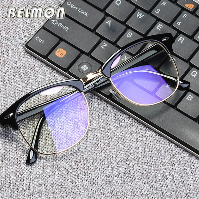 

Belmon Spectacle Frame Women Men Eyeglasses Anti Blue Rays Computer Optical Clear Lens Glasses Frame For Female Eyewear RS820