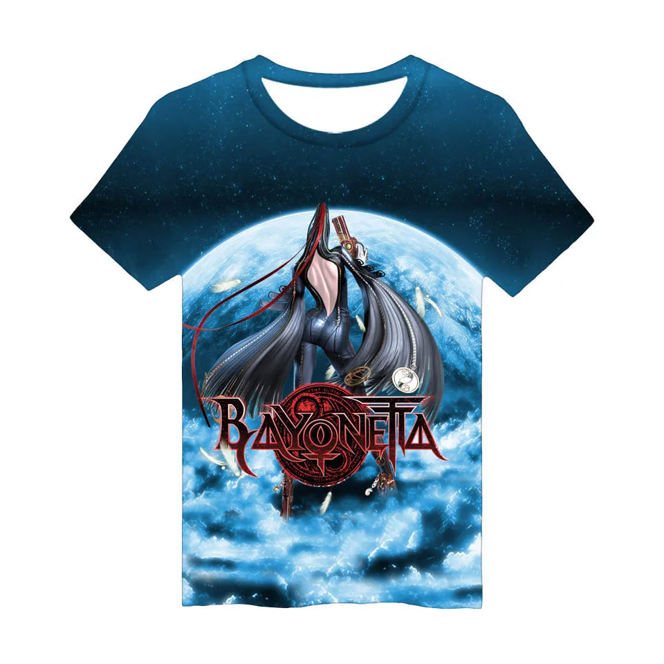 

Bayonetta 3D T-shirt Men/Women Print Game Harajuku Cotton Tshirt Breathable Boys/ Girls O-Neck T Shirt Cool fans Streetwear 4XL