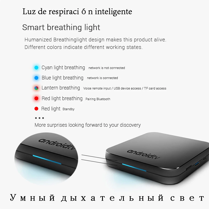 Nuevo 2019 MECOOL KM9 Android 9,0 TV Box Amlogic S905X2 Quad Core 4G DDR4 32G ROM 4 K android 9 Smart TV Box USB 3,0 reproductor de medios - 4