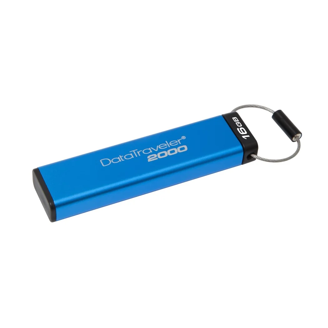 Kingston DataTraveler 2000 DT2000/16 GB-Memoria USB 3,0 DE 16 GB cifrada con Teclado... tipo Llave... Azul