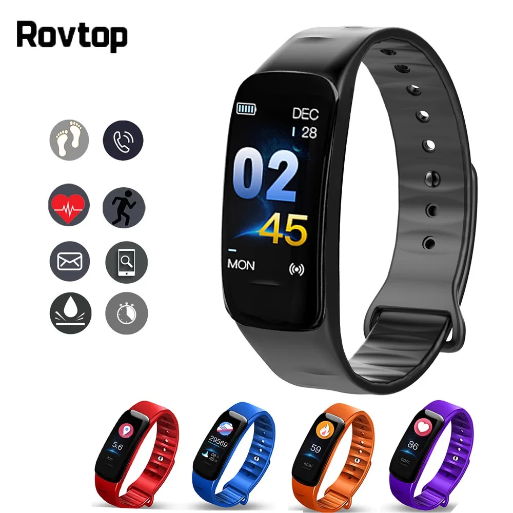 Смарт браслет Rovtop C1Plus фитнес с монитором сердечного ритма спортивный для