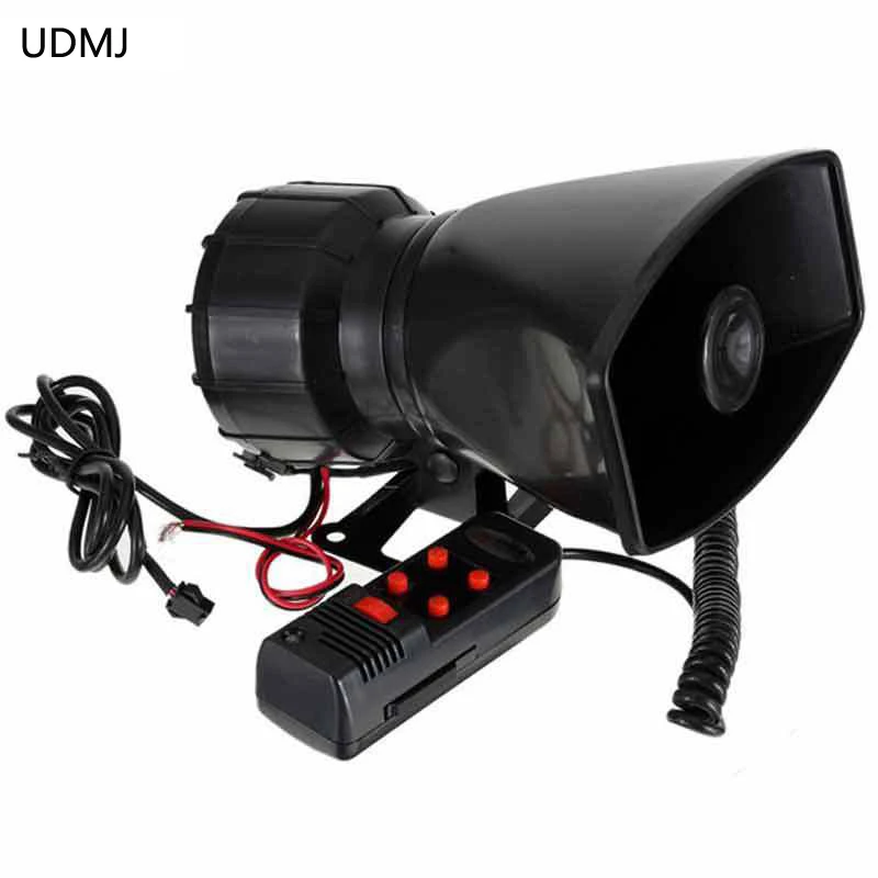 

Newest 100W 12V Car Auto Vehicle Truck 5 Sounds Alarm Siren Horn PA System&Speaker Car Loud Horn/Siren Max Loud Alarm