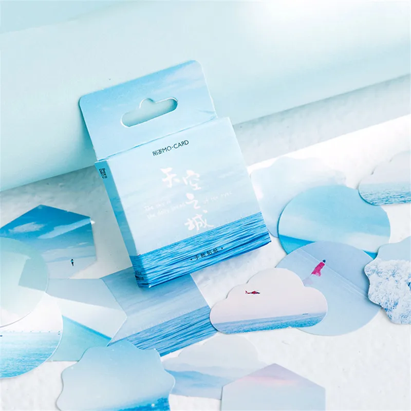

46 pcs/pack Blue sky and sea DIY Decoration Craft Scrapbooking Stickers Decorative Stickers Adhesive Stickers Gift Stationery