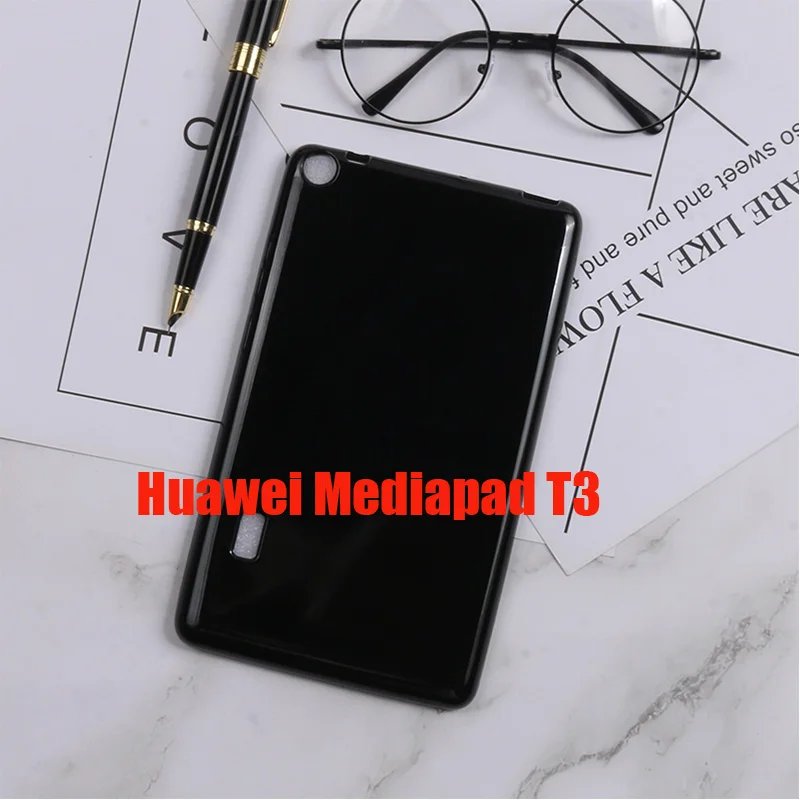 

Table Case For Huawei MediaPad T3 7 3G BG2-U01 Black Soft TPU Gel Silicone Bumper Case Protective Cover For Huawei MediaPad T3 7