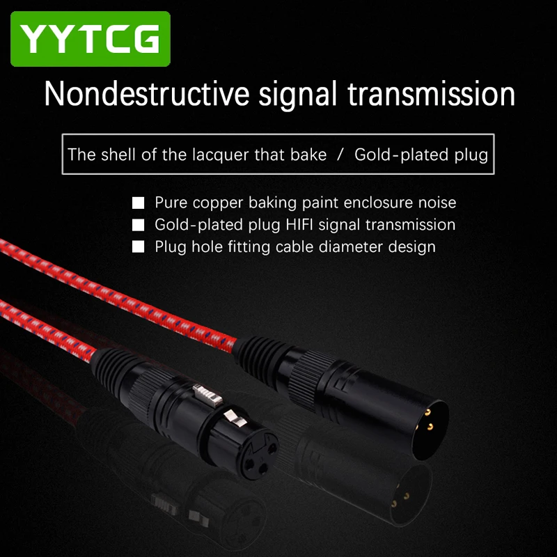 YYTCG 1 пара Hifi XLR кабель Высокое качество 3 Pin 2 папа Женский аудио м 5 м|Кабели VGA| |