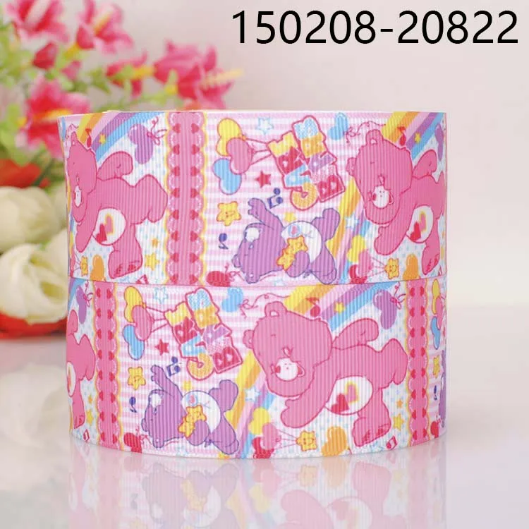 

5yards 1-1/2 " 38 mm care bears pattern Valentine printed grosgrain ribbon party decoration gift ribbon Free shipping