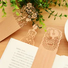 Creative Vintage Hollow Flower Wooden Book Mark Clips Bookmarks Marcadores Gift Stationery School Supplies Escolar Papelaria