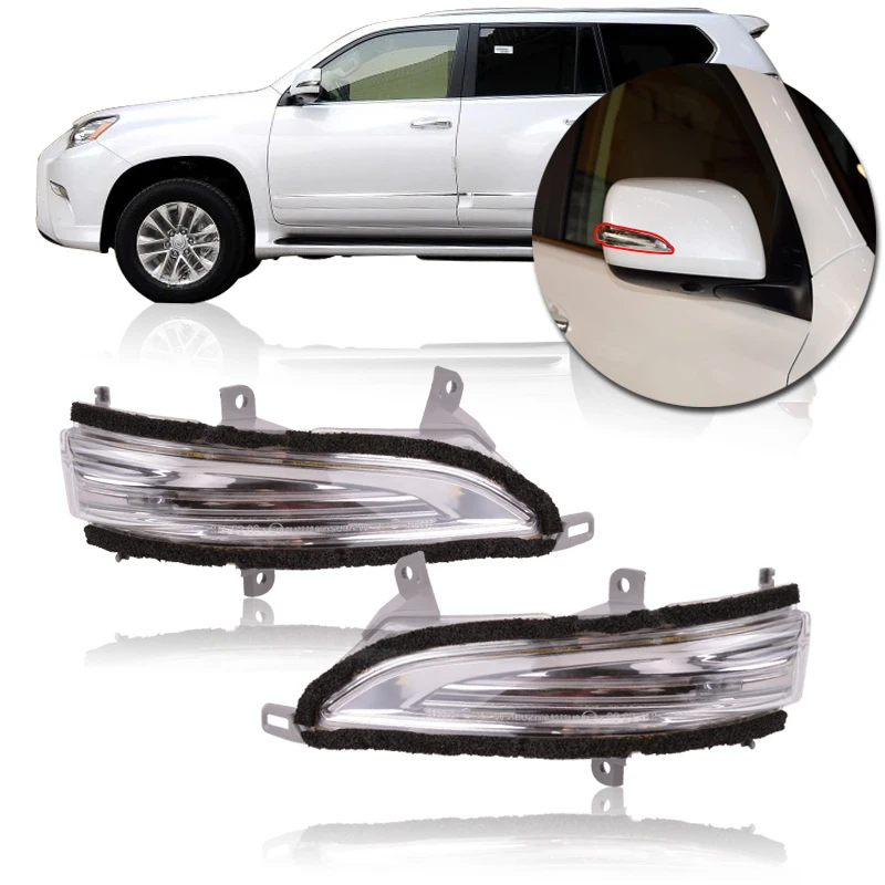 

CAPQX Front Rear View Mirror LED Turn Signal Flash Ligh For LEXUS GX400 GX460 LX450D LX460 LX570 GRJ158 URJ150 OEM#81730-60100