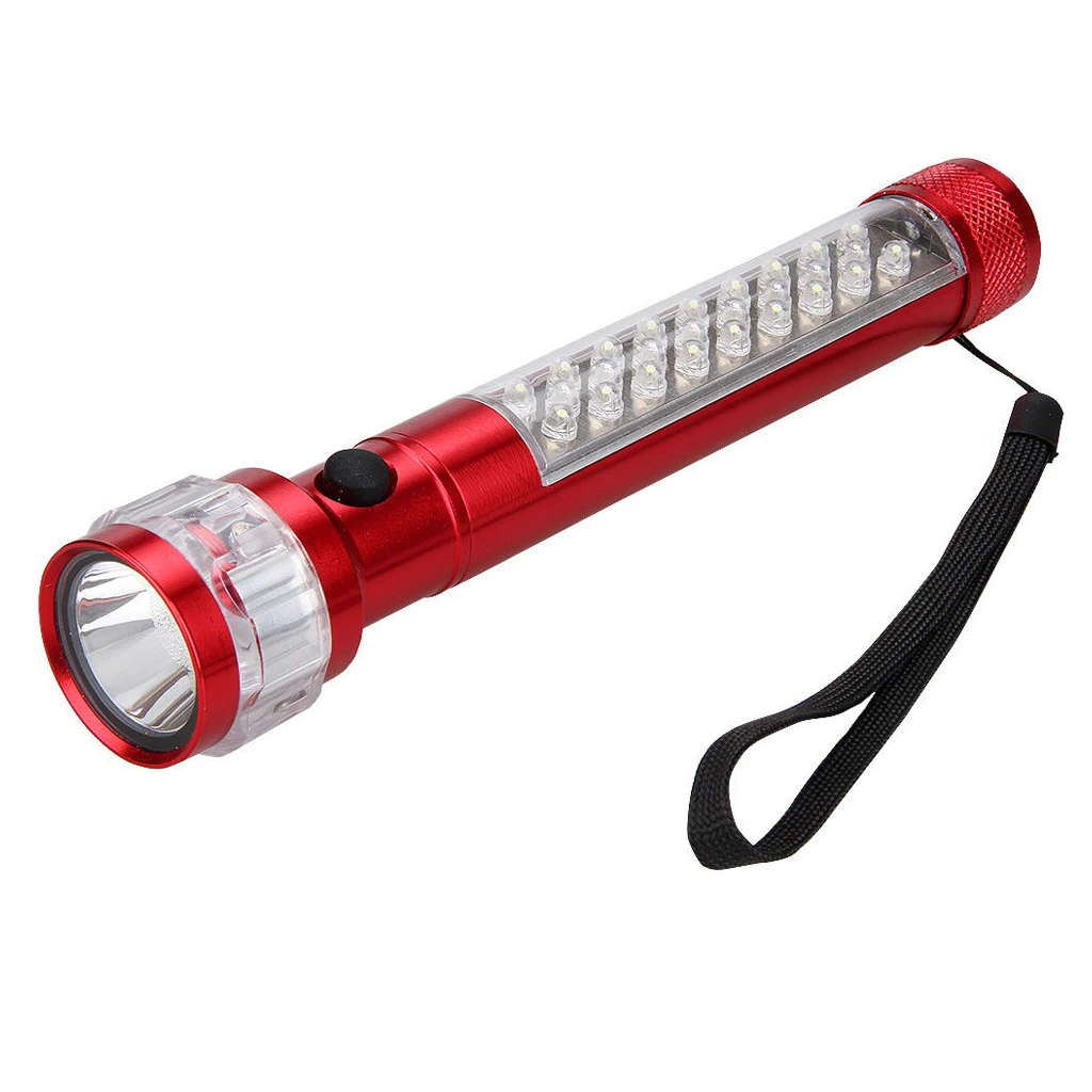 3 in1 LED Car Emergency Flashlight Work Light Outdoor Camping Torch Red