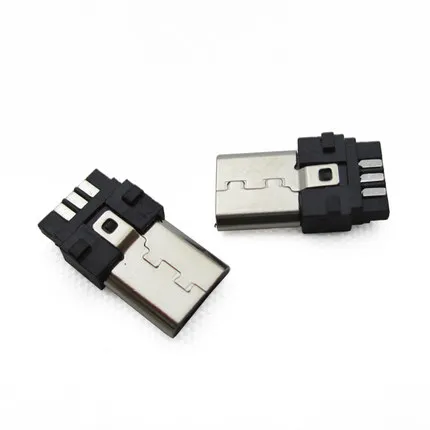 10pcs/lot Micro USB 5pin Male Plug Connector Welding Type for Tail Charging Mobile Phone Free Shipping new type 4 5mm tail hold diameter male headphone plug diy earphone pins for hd800 free shipping 2pcs lot