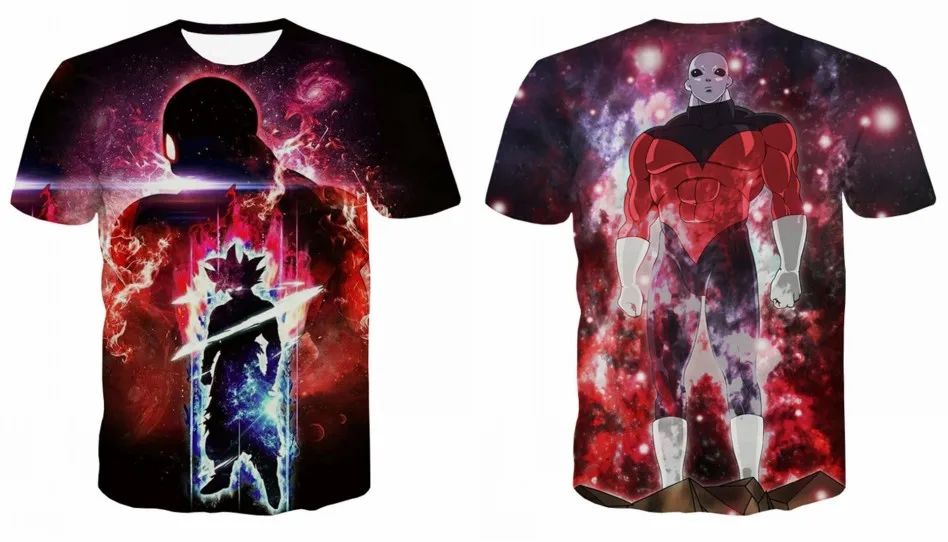 New Hot Dragon Ball Z Series Super Saiyan Son Goku Black Vegeta Battle Dragonball 3D Printed Men's T Shirt Summer Top Tees