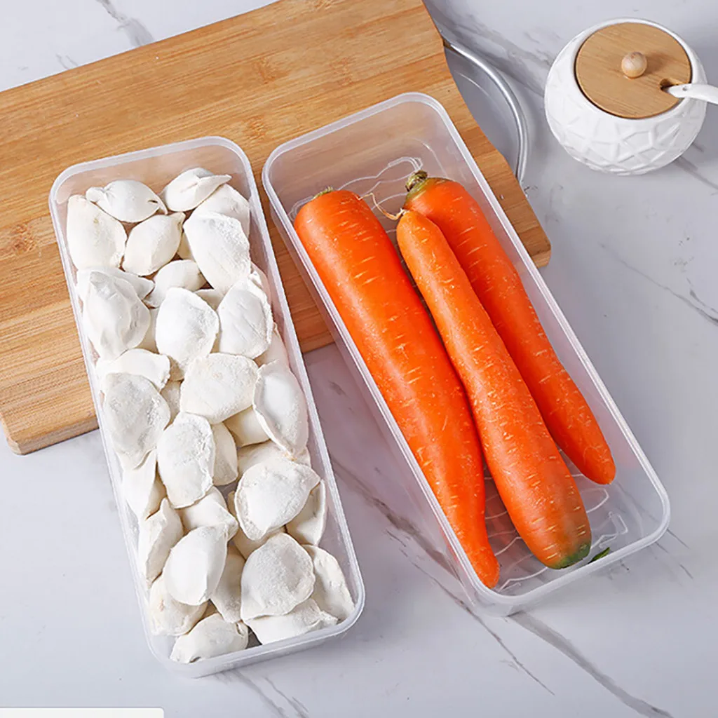 

Hot egg Storage Food Storage Container Refrigerator Storage Box PP Fresh Keeping Kitchen Organization Containers 27x10x5cm