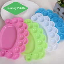 15 колодцев форма следа пластиковая палитра художественная краска пластиковый лоток для рисования цветовая палитра для масляной акварели белая краска ing паллет