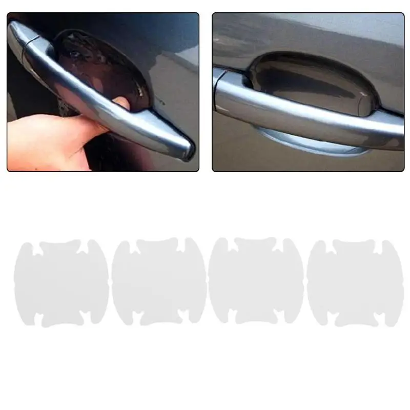

4pcs Universal Car Door Handle Scratches Guard Protector Sticker Protective Cover Invisible Clear Urethane Film 3M Car Styling