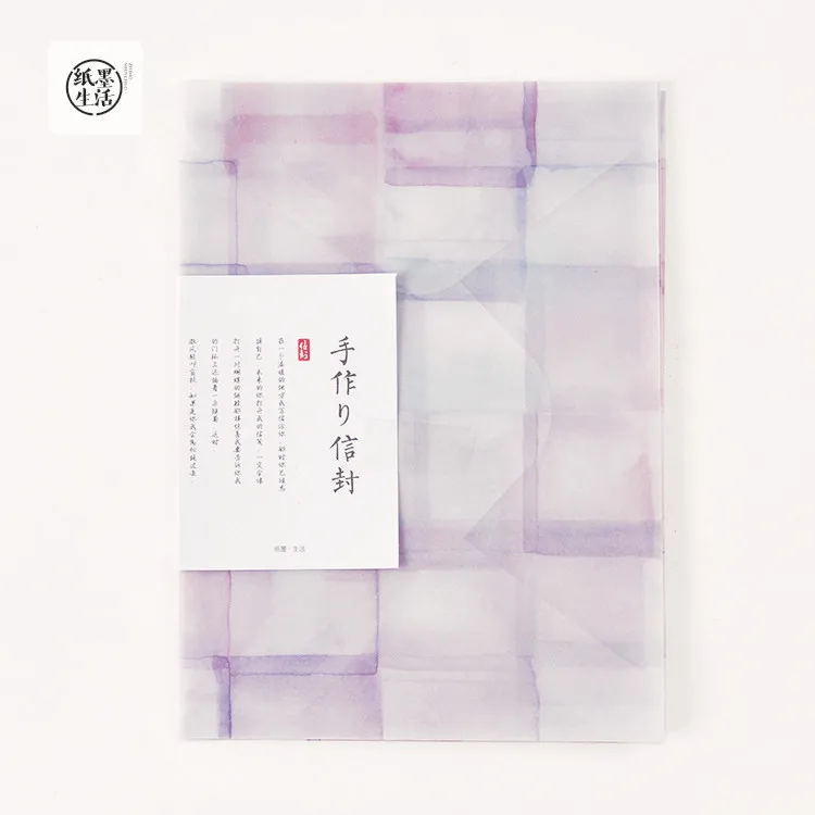 3 конверта и уплотнительные наклейки/упаковка Ретро Карта цветок серии пергамент бумажный конверт подарок корейские канцелярские принадлежности - Цвет: 8
