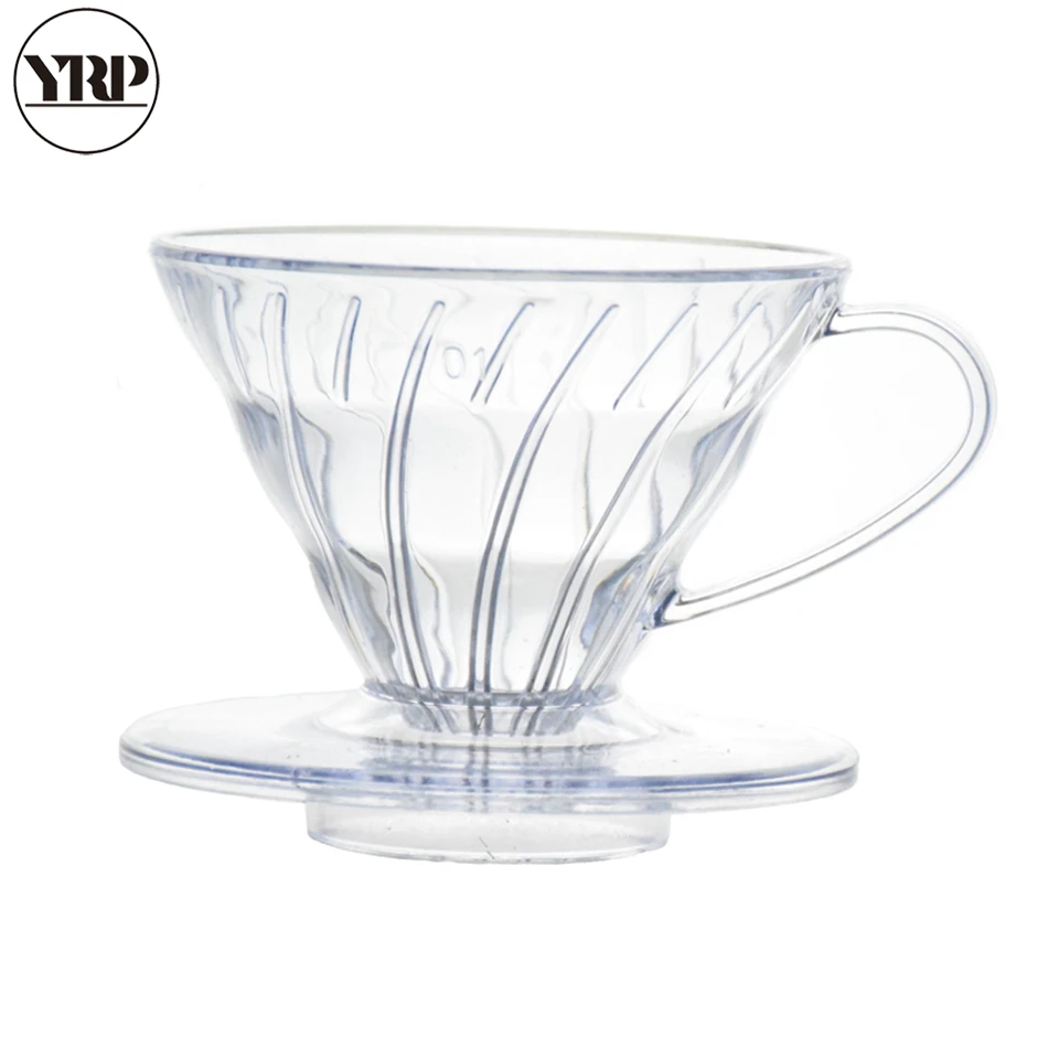 

YRP Hot Selling 2019 Products V60 Heat-resistant Resin Coffee Dripper Paper Cone Filters Barista Pour Over Coffee Brewing Cup
