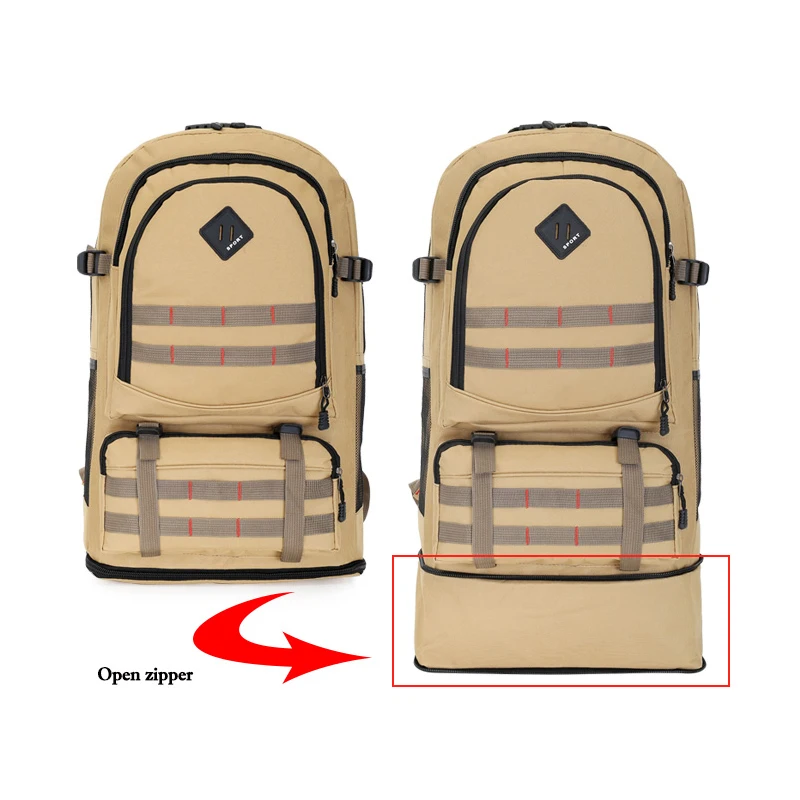 

Travel Backpack Large Capacity Solid Color Camouflage Backpacks Expandable Pocket Multi-function Waterproof Oxford Bags Portable