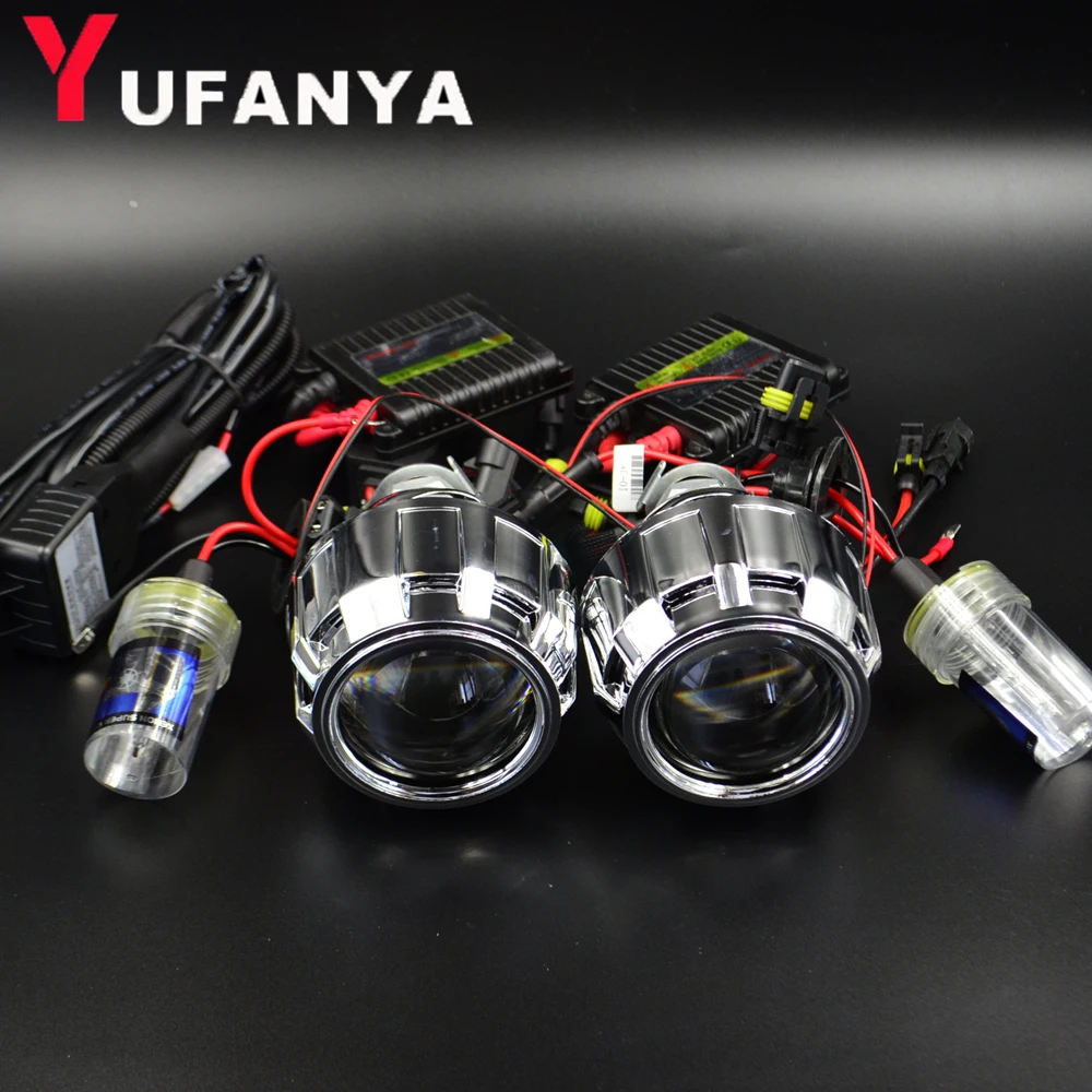 Buy 2.5 inch car hid bi xenon projector lens 35w xenon