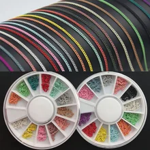 1 коробка 120 см матовая цветная цепочка для ногтей металлические маникюрные гвозди шпильки очаровательные 3D DIY украшения для ногтей ювелирные аксессуары Deisgns