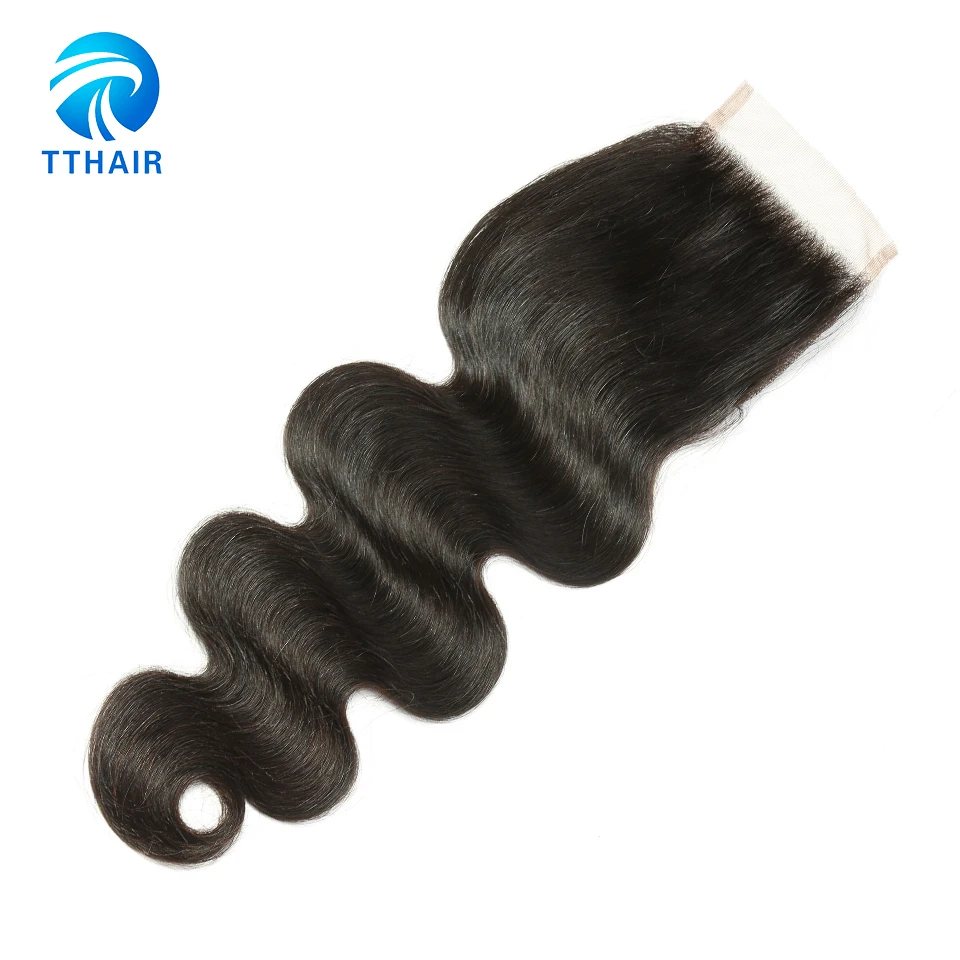 Объемные волнистые пучки с закрытием индийские пучки волос с закрытием натуральный цвет Remy человеческие волосы 3 пучка с закрытием
