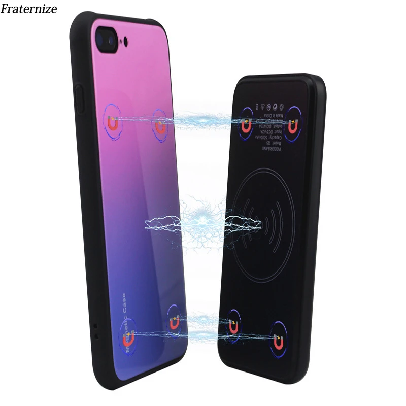 Тонкий магнитный беспроводной чехол с зарядным устройством для Xiaomi Mi 9 Mix 2S тонкий
