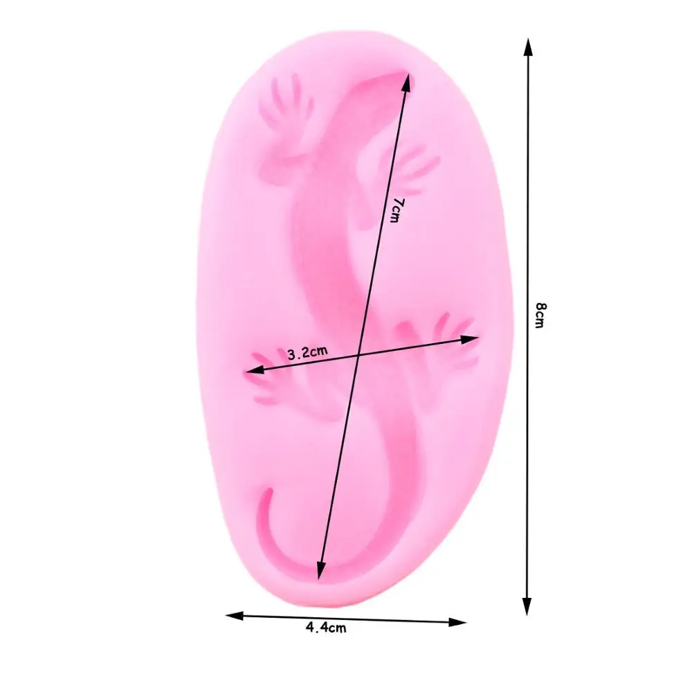 3D геккон ящерица Силиконовые Формы Животные помадка Плесень DIY украшения торта инструменты Полимерная глина мыло конфеты форма для шоколадной мастики