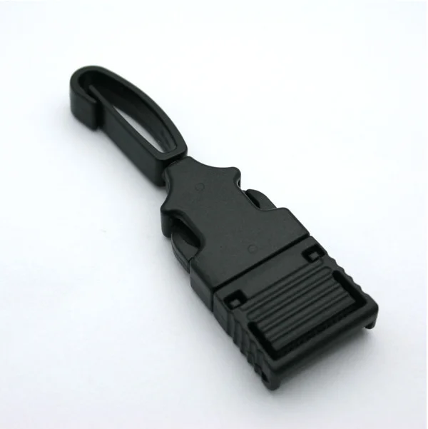 Wholesale Free shipping 25pcs black plastic snap clip hooks carabiner