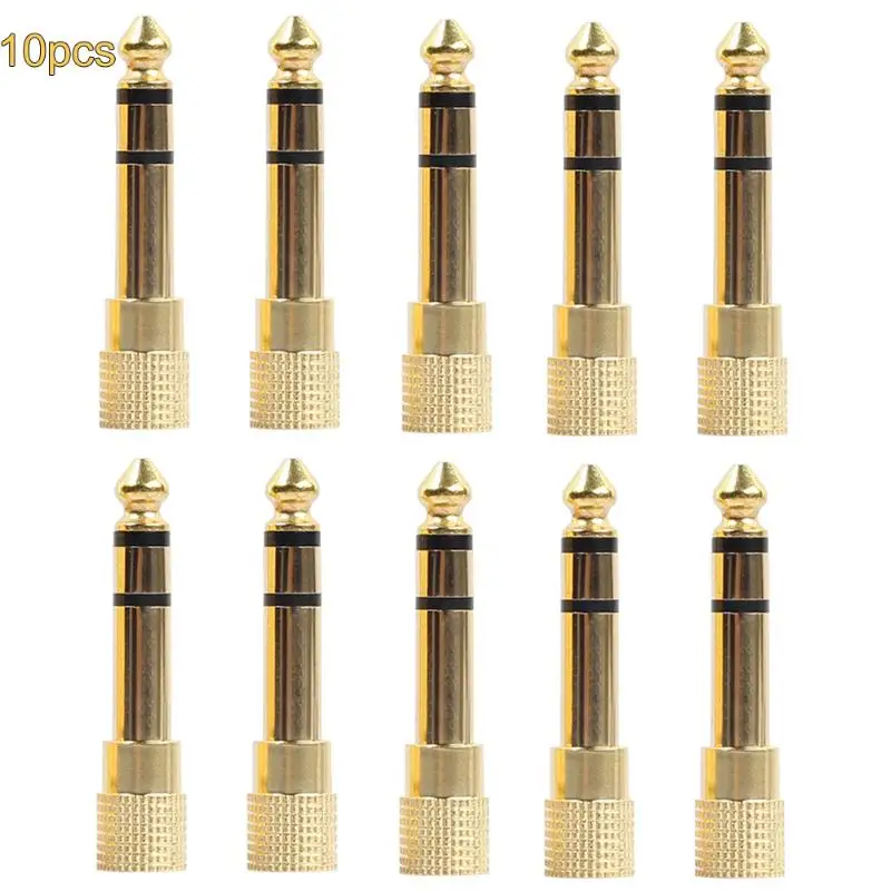 Professional 1pcs 2pcs 10pcs Gold Plated Plug Audio Jack TRS 1/4 (6.3 mm) to 1/8 inch(3.5mm) Male To Female Stereo Adapter 1pcs 6 35mm plug 6 5mm 1 4male plug to 3 5mm 1 8female jack stereo headphone audio adapter trs 6 35 to 3 5 converter
