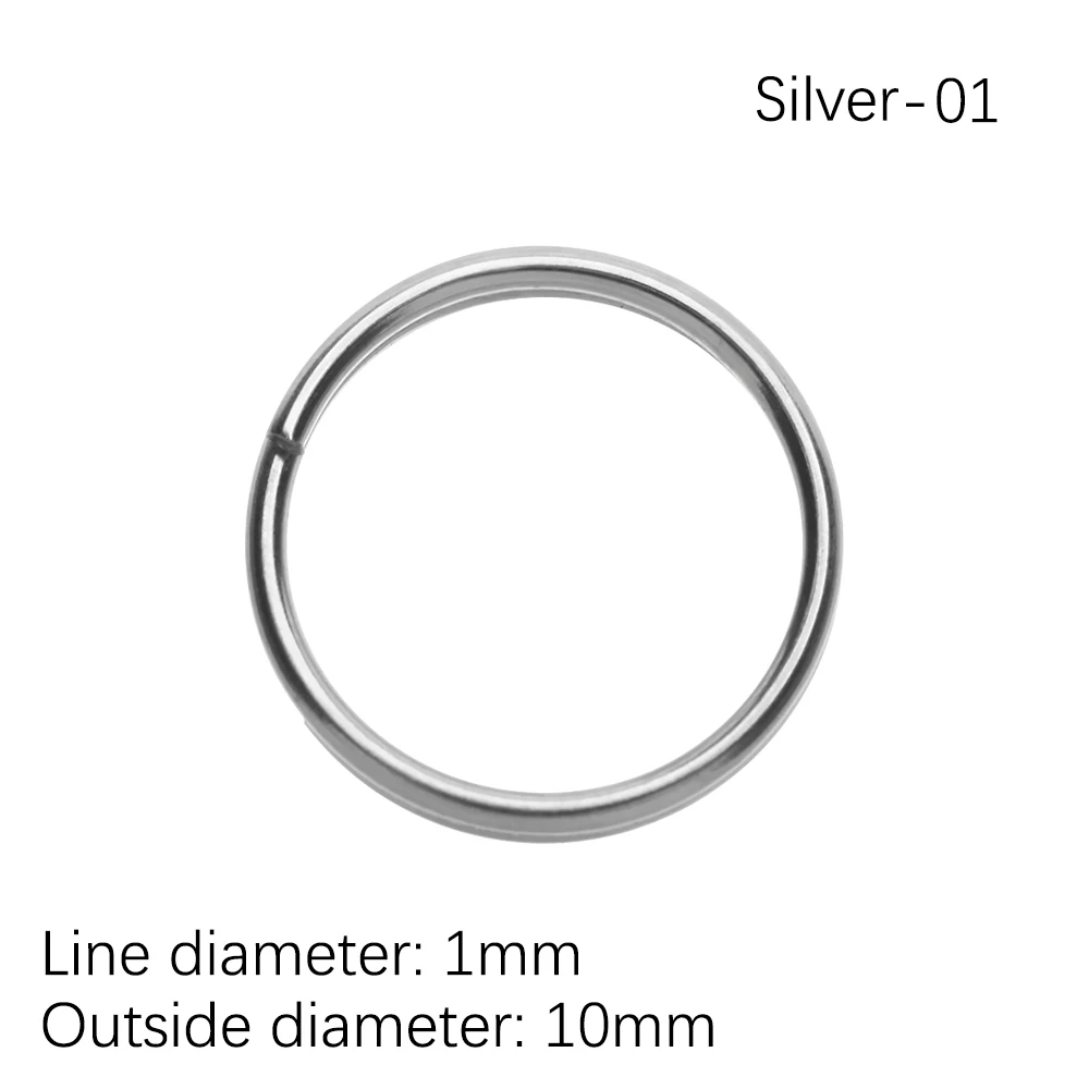 1/2 шт. брелок для ключей из титанового сплава, для повседневного использования, для улицы, портативный брелок, пряжка, кольцо для ключей, круглый зажим, держатель для ключей, для кемпинга, путешествий, подвесной инструмент - Цвет: 10mm  2pcs  Silver
