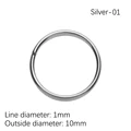 2pcs 10mm Silver