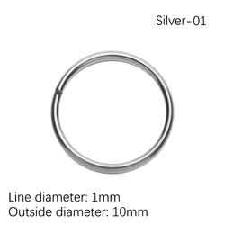 Premium Titanium Alloy EDC Keyring Clip and Holder for Outdoor and Camping Use (2pcs 10mm Silver)