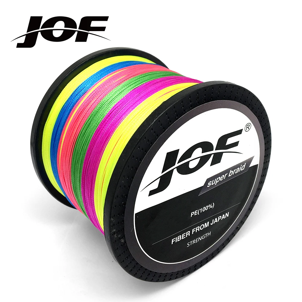 JOF бренд 1000 м PE плетеная леска 8 Пряди 22 78LB Multifilament лески для ловли карпа провода