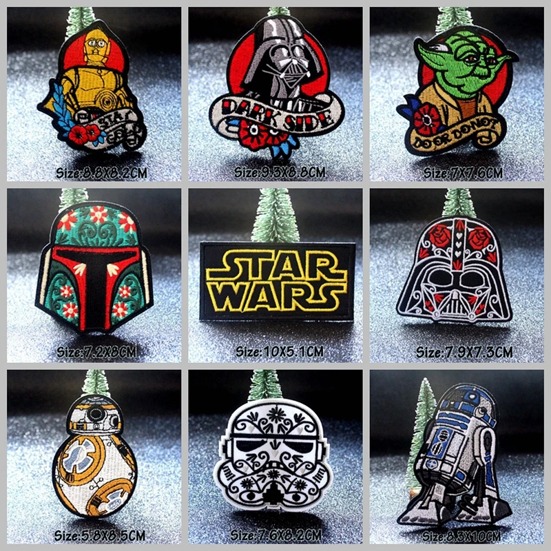 

Nicediy Robot Star Wars Patch Embroidery Iron On Patches For Clothes Cartoon Hero Stripes Patch For Kids Applique Badge Washable