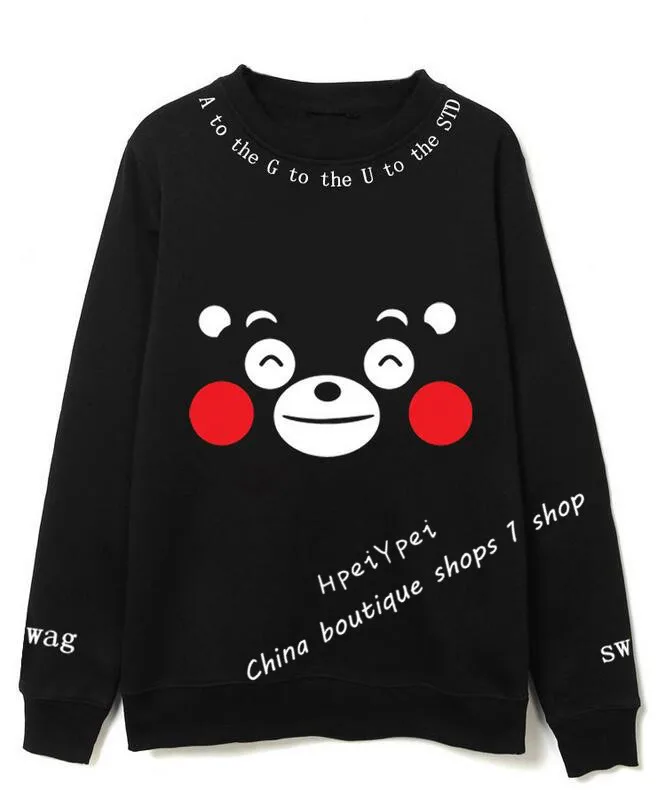 

kpop BTS panda hoodie suga kumamoto bear printed fleece lovers autumn fashion kawaii tracksuit sweatshirt women