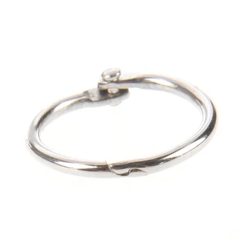 

10 Pcs 0.8" Diameter Metal Silver Tone ring