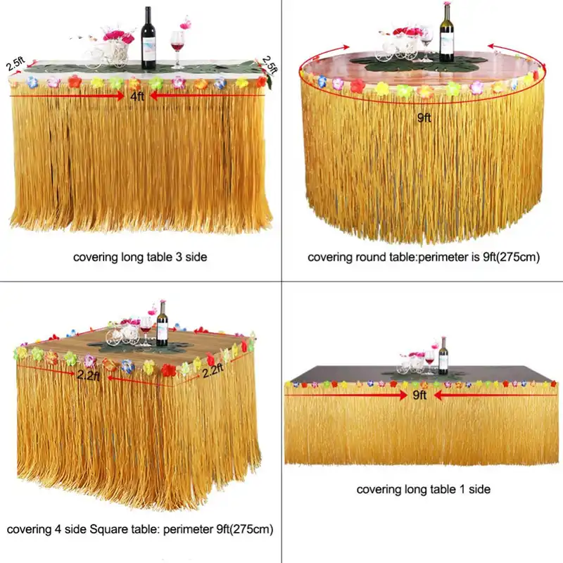 saia de mesa havaiana de plastico