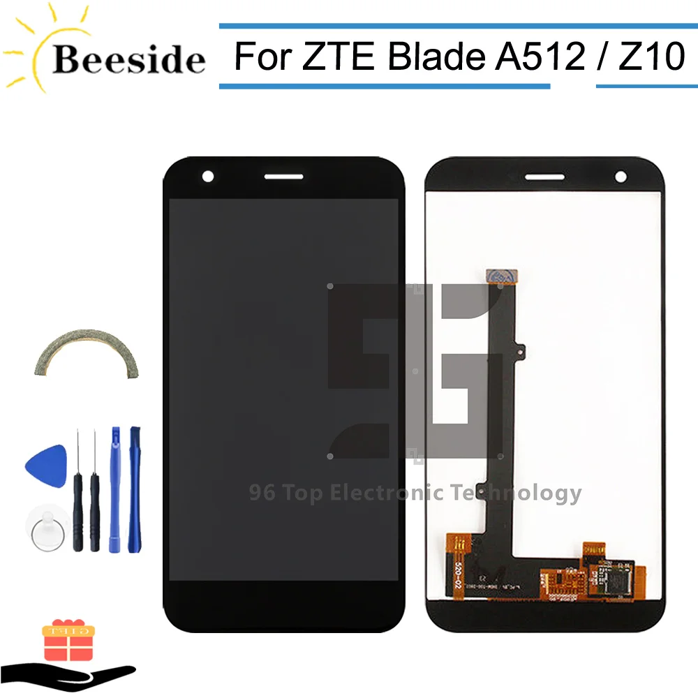 AA+ качественный ЖК-дисплей 5,2 ''для zte Blade A512 Z10 ЖК-дисплей кодирующий преобразователь сенсорного экрана в сборе Замена черного/белого цвета с инструментами